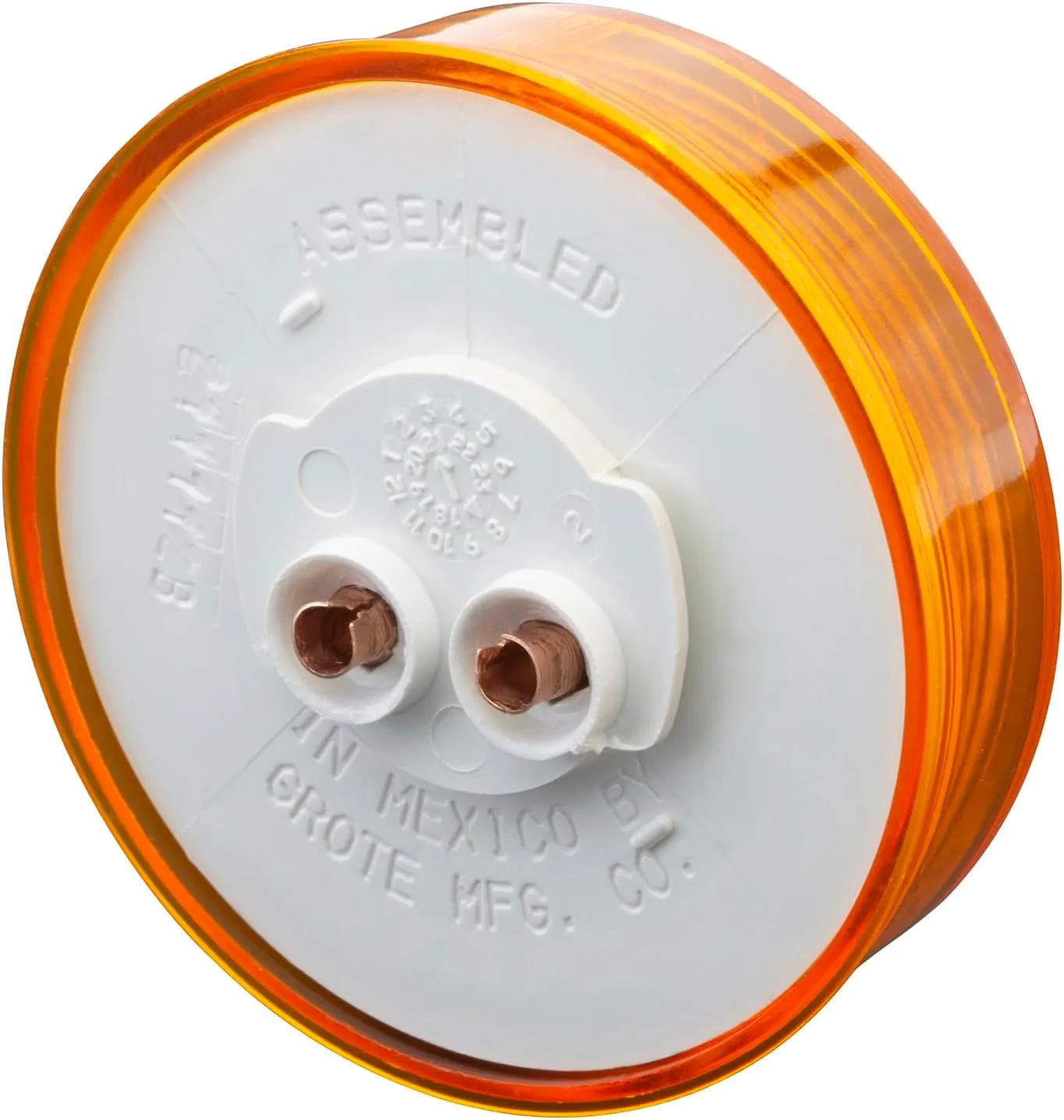 Grote 45813-5 Yellow 2 1/2" Round Clearance Marker Light (Optic Lens)