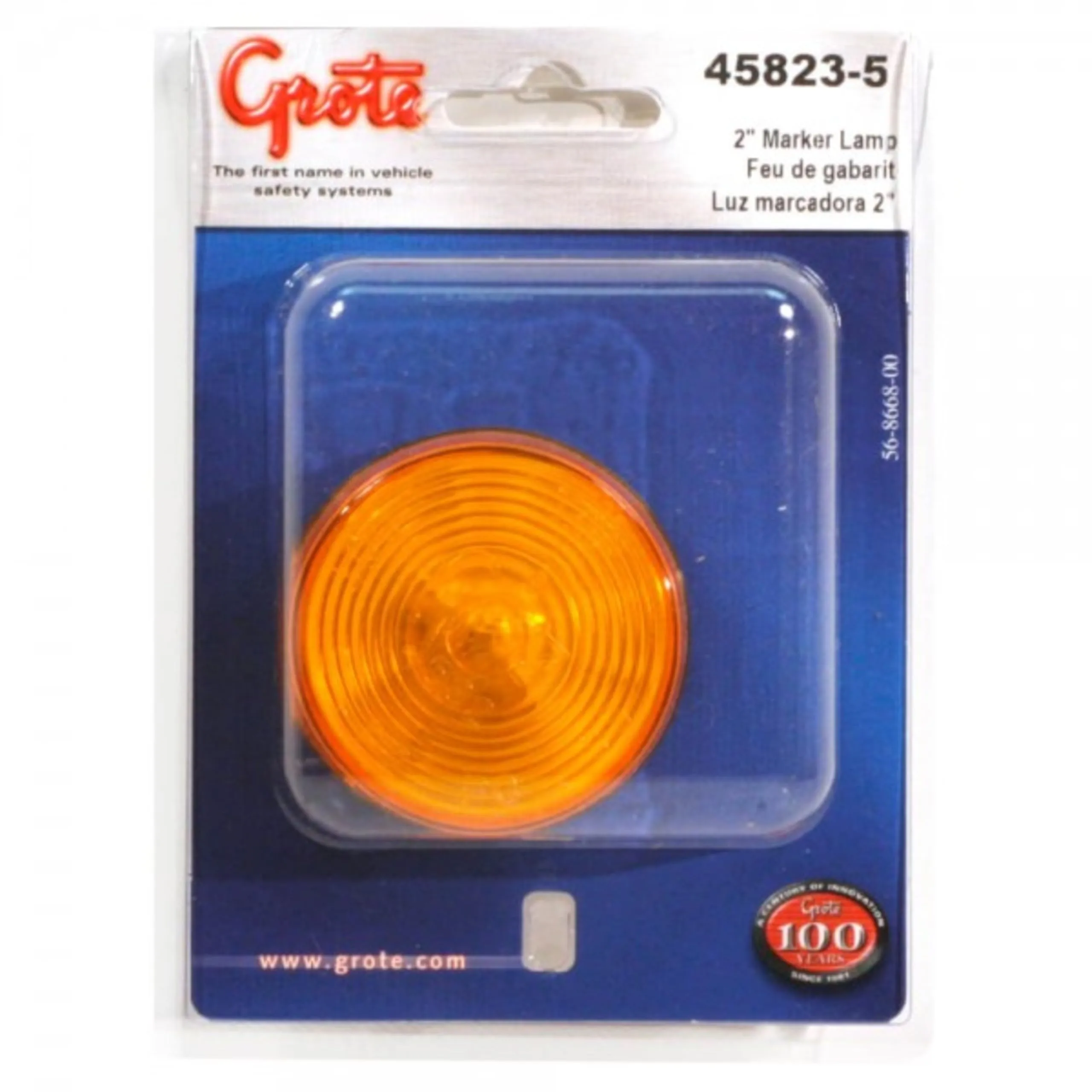 Grote 45823-5 Clearance Marker Light - 2", Amber (Retail Packaging)
