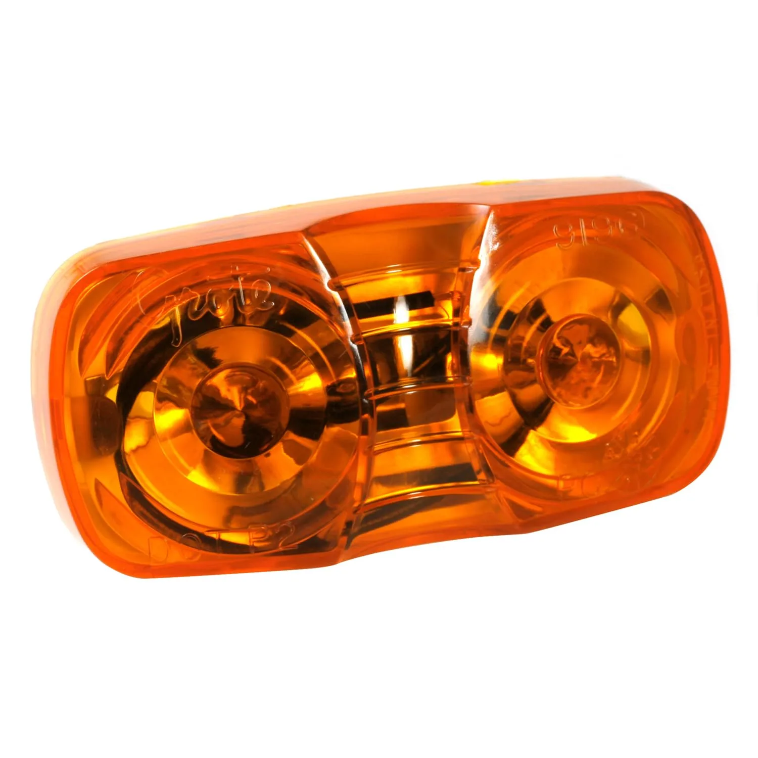 Grote 46793-5 Yellow Two-Bulb Square-Corner Clearance Marker Light (Duramold)