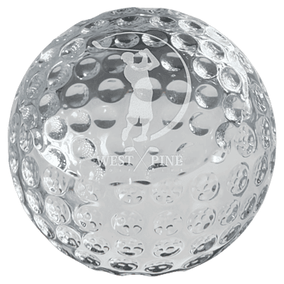 Crystal Golf Paperweight
