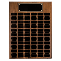 Genuine Walnut Completed Perpetual Plaque