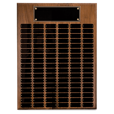 Genuine Walnut Completed Perpetual Plaque