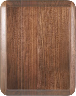 Round Corner Raised Face Genuine Walnut Plaque