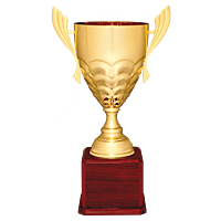 Metal Cup Trophy on Rosewood Piano Finish Base