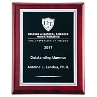 Textured  Florentine Border Plate/on a Rosewood Piano Finish Plaque