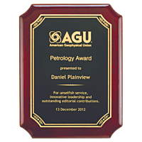 Leaf Design Florentine LaserFX Plate on Rosewood Piano Finish Plaque