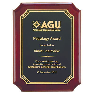 Leaf Design Florentine LaserFX Plate on Rosewood Piano Finish Plaque