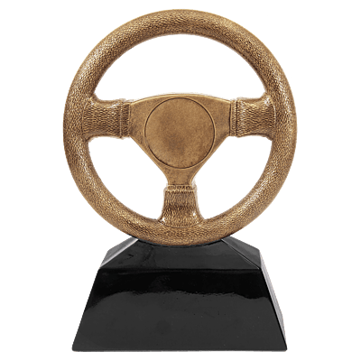 Steering Wheel Resin Trophy