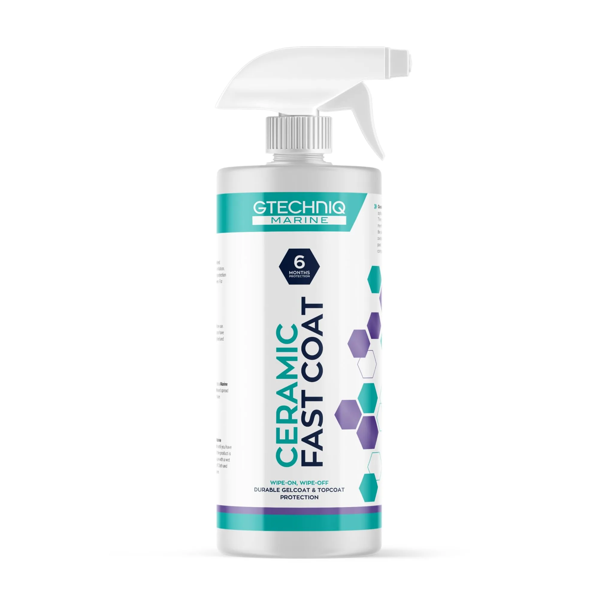 Gtechniq Ceramic Fast Coat - Marine Ceramic Coat - Spray-on, Wipe-Off Ceramic Sealant for Boats