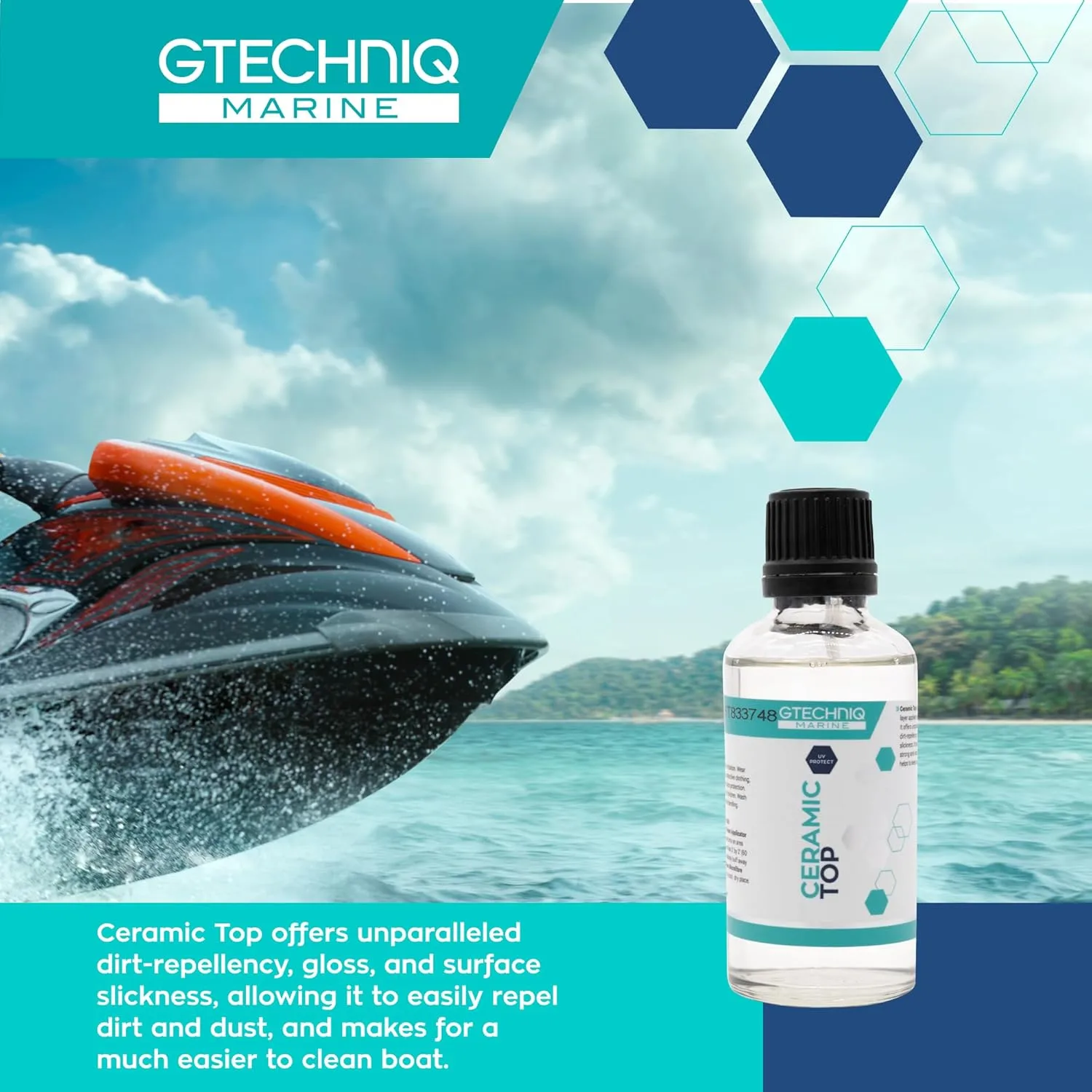 Gtechniq Ceramic Top - Professional Marine Coating for Boats - High Gloss, Optically Clear Finish