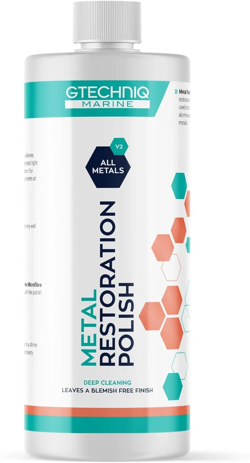Gtechniq Metal Restoration Polish – Perfect for Boats, Yachts, Ships, Trawlers, Sailboats