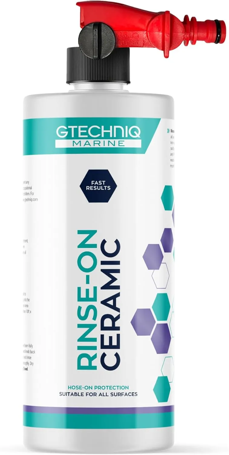 GTECHNIQ Rinse-On Ceramic Marine Sealant - Hose-On Rinse-Off Spray for Boats, Yachts & Jet Skis