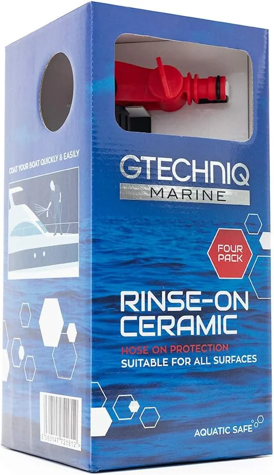 GTECHNIQ Rinse-On Ceramic Marine Sealant - Hose-On Rinse-Off Spray for Boats, Yachts & Jet Skis