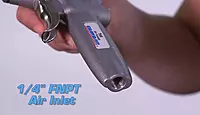 Guardair Jet Guard 74S Safety Air Blow Gun 74S Air Cone Nozzle Protects Against Chip Fly-Back Aluminum Body, 6.63 INCH