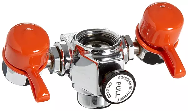 Guardian G1100 Emergency Faucet Mounted Eye Wash With Adjustable Aerated Outlet Heads