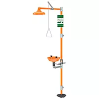 Guardian Equipment G1902P Combination Showers, Hand Operated, ABS Plastic, Orange