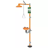 Guardian Equipment G1902P Combination Showers, Hand Operated, ABS Plastic, Orange
