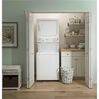 GE® GUD27EESNWW Unitized Spacemaker® 3.8 cu. ft. Washer and 5.9 cu. ft. Electric Dryer - ENERGY STAR GE® GUD27EESNWW Unitized Spacemaker® 3.8 cu. ft. Washer and 5.9 cu. ft. Electric Dryer - ENERGY STAR