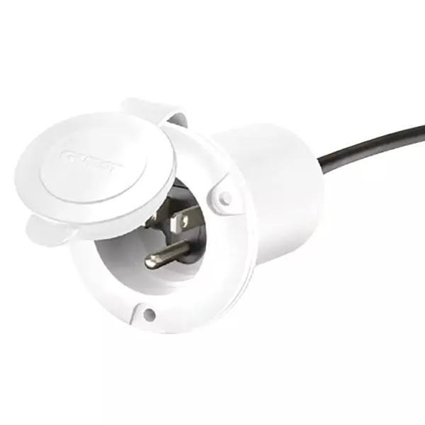 Guest 150PHW Guest AC Universal Plug Holder - White