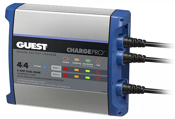 Guest On-Board Battery Charger - Marine, 120V Input, IP67 Waterproof
