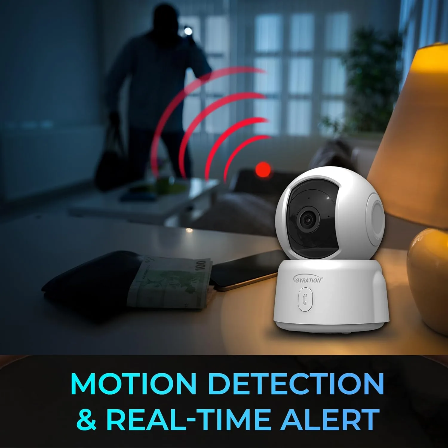 Gyration Cyberview 2000 2MP Smart WiFi Pan/Tilt Camera - White