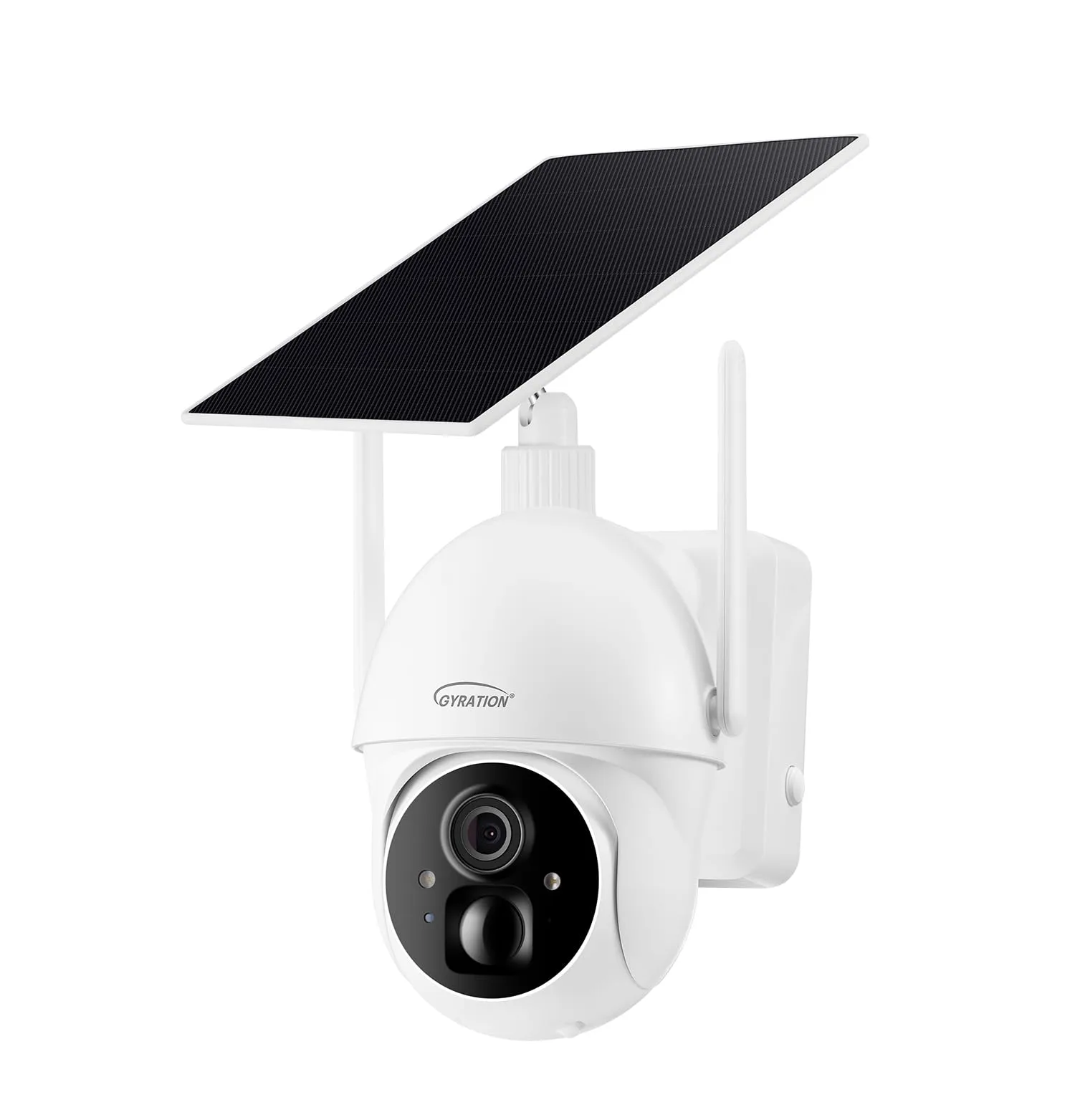 GYRATION 360 Degree Smart WiFi Wireless PTZ Dome Security Camera with Solar Panel
