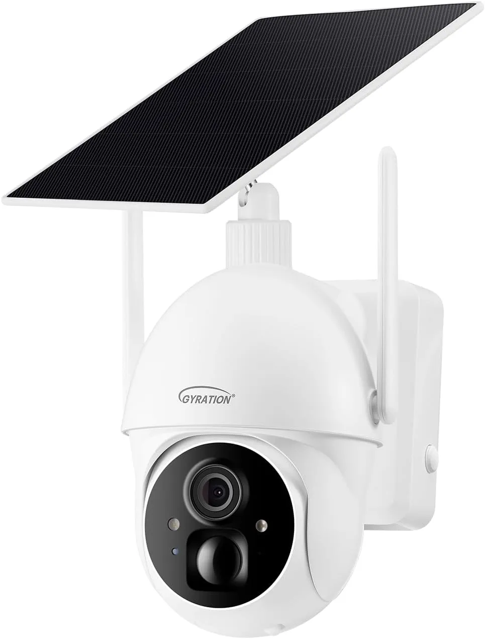 GYRATION 360 Degree Smart WiFi Wireless PTZ Dome Security Camera with Solar Panel