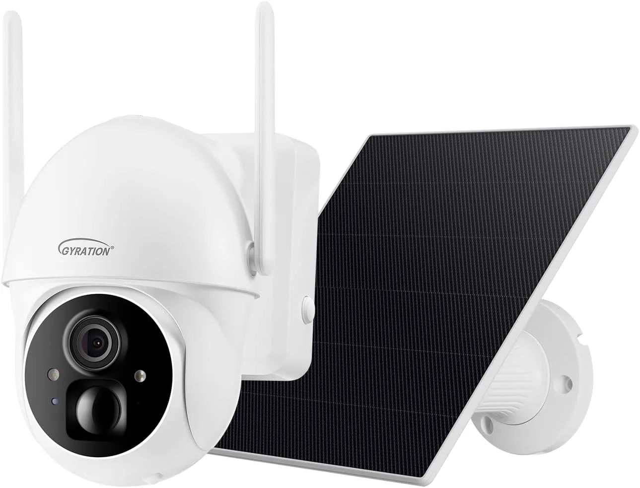 GYRATION 360 Degree Smart WiFi Wireless PTZ Dome Security Camera with Solar Panel