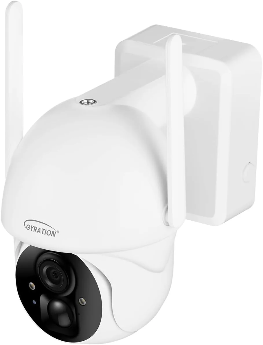 GYRATION 360 Degree Smart WiFi Wireless PTZ Dome Security Camera with Solar Panel