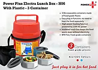 Power Plus Electra Lunch Box Plastic- 3 Container