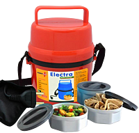 Power Plus Electra Lunch Box Plastic- 3 Container