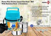 Power Plus Electra Lunch Box Steel – 3 Container