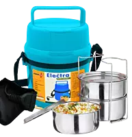Power Plus Electra Lunch Box Steel – 3 Container