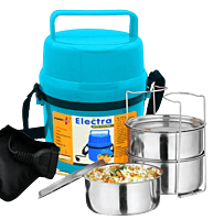 Power Plus Electra Lunch Box Steel – 3 Container