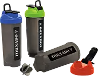 Tornado shaker with mixer ball