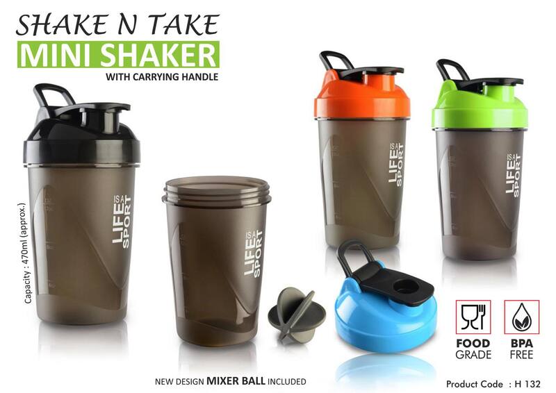 Shake n Take: Mini shaker with Handle