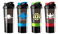 Spider shaker with Double compartment and mixing whisk