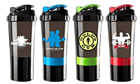 Spider shaker with Double compartment and mixing whisk