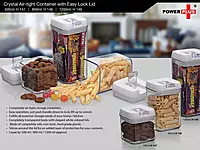 Crystal Air-tight Container with Easy Lock Lid