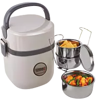 Bento Travel Lunch box with 3 Steel containers & Lifter