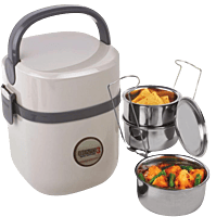 Bento Travel Lunch box with 3 Steel containers & Lifter
