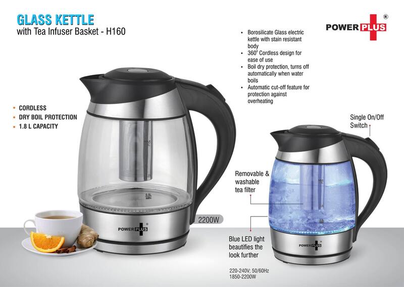Glass Kettle With Tea Infuser Basket & LED Illumination