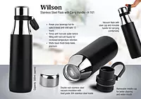 Wilson: Stainless steel flask with carry handle