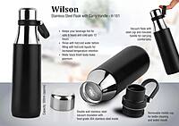 Wilson: Stainless steel flask with carry handle