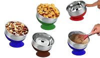Stainless steel Serving bowl with suction base