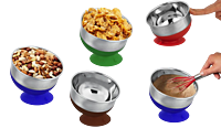 Stainless steel Serving bowl with suction base