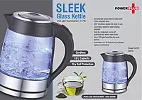 Sleek Glass kettle with LED illumination