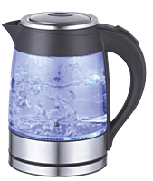 Sleek Glass kettle with LED illumination