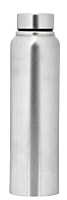 Straight steel single wall bottle Natural | Capacity 1L approx