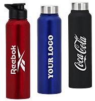 Straight steel single wall bottle Colored